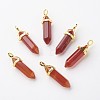 Natural Carnelian Double Terminated Pointed Pendants G-G902-B05-2