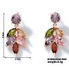 Sweet Brass Cubic Zirconia Earrings WI7590-1-2