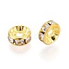 Brass Grade A Crystal Rhinestone Beads RB-A003-8MM-G-2