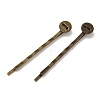 Antique Bronze Iron Hair Bobby Pin Findings X-PHAR-Q017-2-2