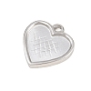 304 Stainless Steel Pendant Cabochon Settings STAS-L313-02P-2