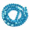 Imitate Austrian Crystal Bicone Frosted Glass Beads Strands GLAA-F029-TM3mm-A01-2