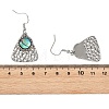 Paua Shell and 304 Stainless Steel Dangle Earrings EJEW-JE07471-01-5