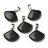 Natural Obsidian Pendants G-Z067-05P-02-2