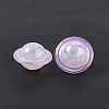 UV Plating Rainbow Iridescent Acrylic Beads PACR-M003-11-3