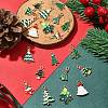 20Pcs 10 Styles Christmas Alloy Enamel Pendants FIND-FS0002-64-8