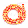 Handmade Polymer Clay Bead Strands X-CLAY-S094-4mm-A09-2