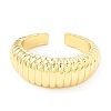 Rack Plating Brass Croissant Open Cuff Ring for Women X-RJEW-I083-04G-2