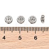 SHEGRACE Brass Micro Pave Clear Cubic Zirconia Spacer Beads XGRQ1U734-308P-3