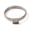 Adjustable 304 Stainless Steel Finger Rings Components SA-CBA8B85-09A-P-3