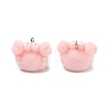 Flocking Opaque Resin Pendants RESI-F064-A20-2
