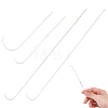 4 Style Steel Bent Head Beading Needles for Bead Spinner TOOL-CA0001-20-1