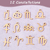 12Pcs 12 Constellations Manual Polishing 304 Stainless Steel Charms STAS-CA0001-83-5