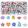 10 Styles CCB Plastic European Beads CCB-YW0001-80-1