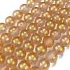 Frosted Transparent Glass Bead Strands GLAA-P065-8mm-02-2