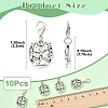 10Pcs Tibetan Style Alloy Pendant Decorations HJEW-YW00304-3