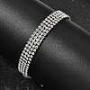 304 Stainless Steel Rhinestone Cup Chain Multi-strand Bracelets for Women BJEW-P376-01P-02-2