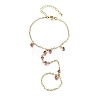 Brass Micro Pave Cubic Zirconia Mittens Bracelets BJEW-C156-01G-02-4