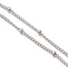 304 Stainless Steel Satellite Chain Slider Bracelet Making AJEW-JB01554-01-3