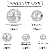 CRASPIRE 11Pcs 5 Style Plastic & Glass Disco Ball Cake Decorations FEPA-CP0001-01-2