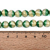 Handmade Lampwork with Gold Powder Beads Strands LAMP-N037-06A-03-4