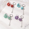 4 Pairs Valentine's Day Heart 304 Stainless Steel Hoop Earrings EJEW-TA00799-1