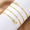 Brass Link Chain Necklaces for Women NJEW-D302-12G-2