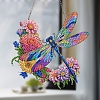 Flower Dragonfly DIY Diamond Painting Pendant Decoration Kits PW-WG70FB5-01-2