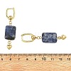 Natural White Jade & Blue Spot Jasper & Malaysia Jade & Black Onyx(Dyed & Heated) & Amethyst Beads Hoop Dangle Earrings EJEW-JE07320-6