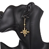 Star Glass Seed Beads Dangle Earrings EJEW-MZ00664-01-4