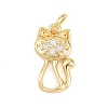 Brass Micro Pave Clear Cubic Zirconia Pendants KK-H273-48G-01-1