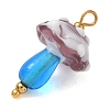 304 Stainless Steel with Handmade Bumpy Lampwork Pendants LA-CBA4231-01A-G-2