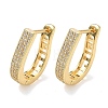 Brass Micro Pave Clear Cubic Zirconia Hoop Earrings EJEW-C182-07D-G-4