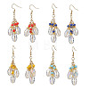 Glass Teardrop Dangle Earrings EJEW-JE06835-3