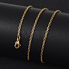 Ion Plating(IP) 304 Stainless Steel Unisex Cable Chain for Necklace STAS-P045-01G-B-4