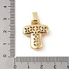 Brass Micro Pave Cubic Zirconia Pendants ZIRC-P121-01G-T-3