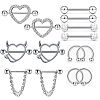 316L Surgical Stainless Steel Nipple Rings Set WGB1007-01-5