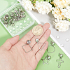 12 Pairs 12 Style Blank Clear Glass Dome Dangle Stud Earrings EJEW-AB00012-3