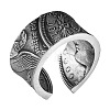 Coin Pattern Zinc Alloy Cuff Rings for Men FS-WG4E0D0-01-5