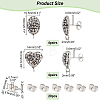 8Pair 2 Style Polymer Clay Rhinestone Stud Earring Findings EJEW-DC0001-15-5
