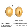 Minimalist Oval 304 Stainless Steel Stud Earrings UN0221-1-2