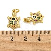 Rack Plating Brass Micro Pave Cubic Zirconia Pendants KK-I718-04G-2