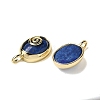 Natural Dyed Lapis Lazuli Oval Pendants G-K371-01G-09-2