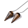 Natural Tiger Eye Dowsing Pendulum Pendants AJEW-N005-01B-2