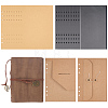 Rectangle Imitation Leather with Alloy Scrapbook DIY Binder Photo Album AJEW-WH20006-475A-7