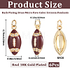 6Pcs Rack Plating Brass Micro Pave Cubic Zirconia Pendants KK-SC0007-84-2
