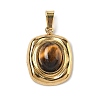 Natural Tiger Eye Pendants STAS-D209-01G-09-1