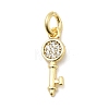 Brass Micro Pave Cubic Zirconia Charms KK-C139-06G-1