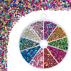 10 Sets 10 Colors Glass DIY Nail Art Decoration Mini Glass Beads GLAA-PH0004-30-1