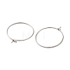 304 Stainless Steel Hoop Earrings Findings STAS-I120-60B-P-2